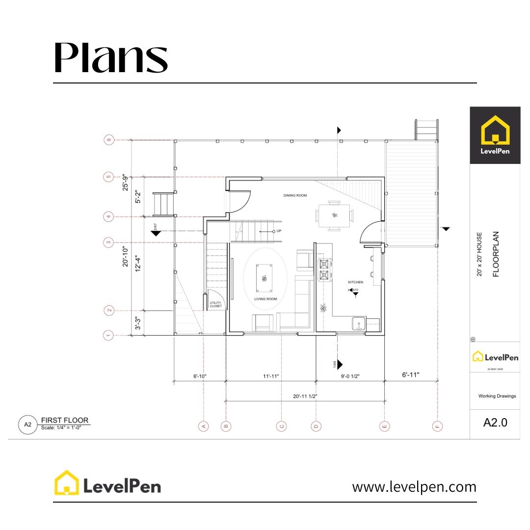 20' x 20' House — First Floor